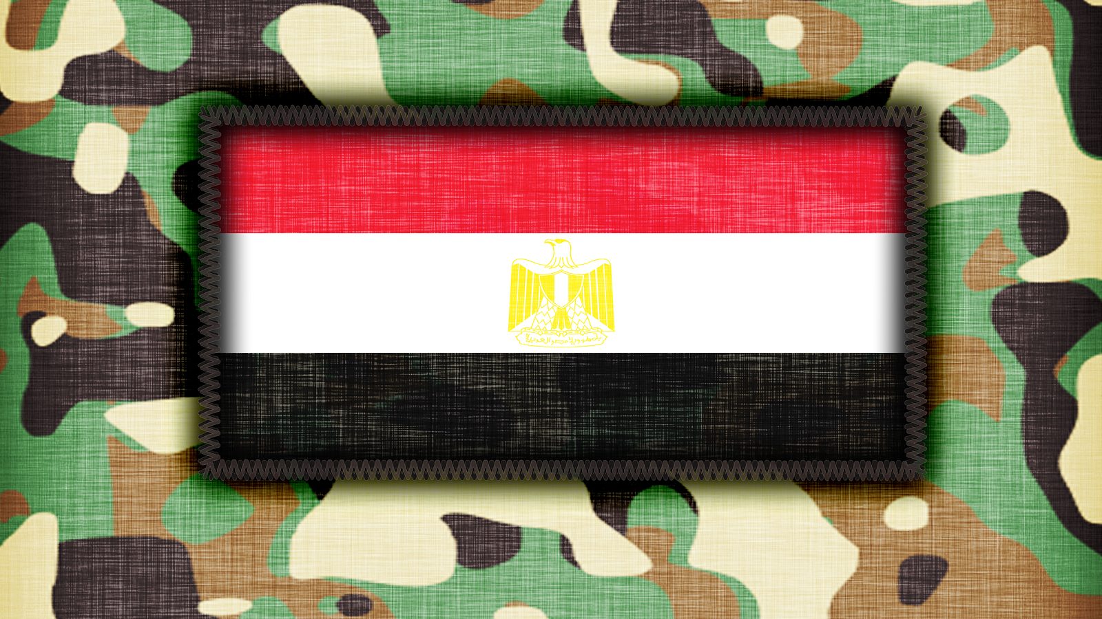 Amy camouflage uniform with flag on it Egypt