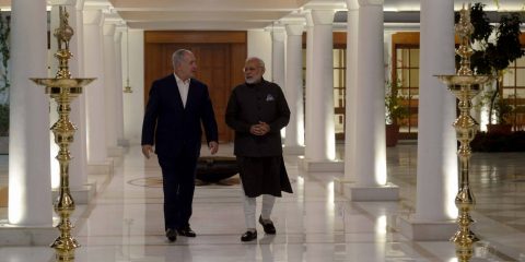 benjamin netanyahu with india PM moudi