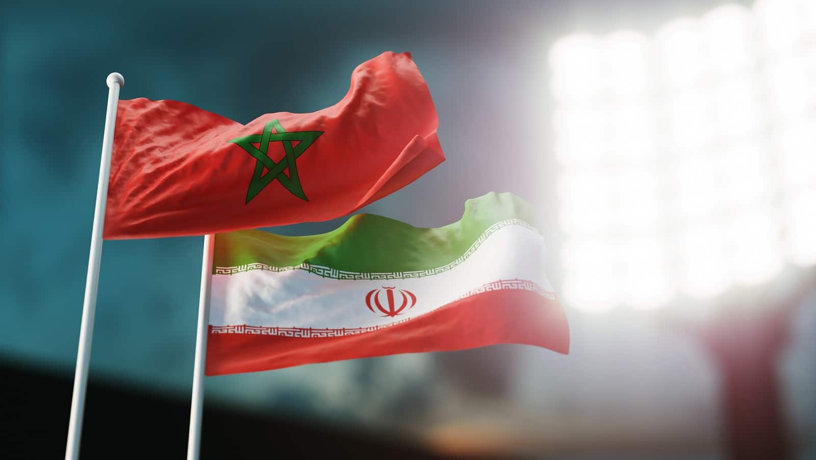 דגלי איראן ומרוקו