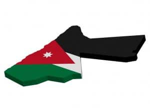3D Jordan map flag Vector illustration Eps 10.