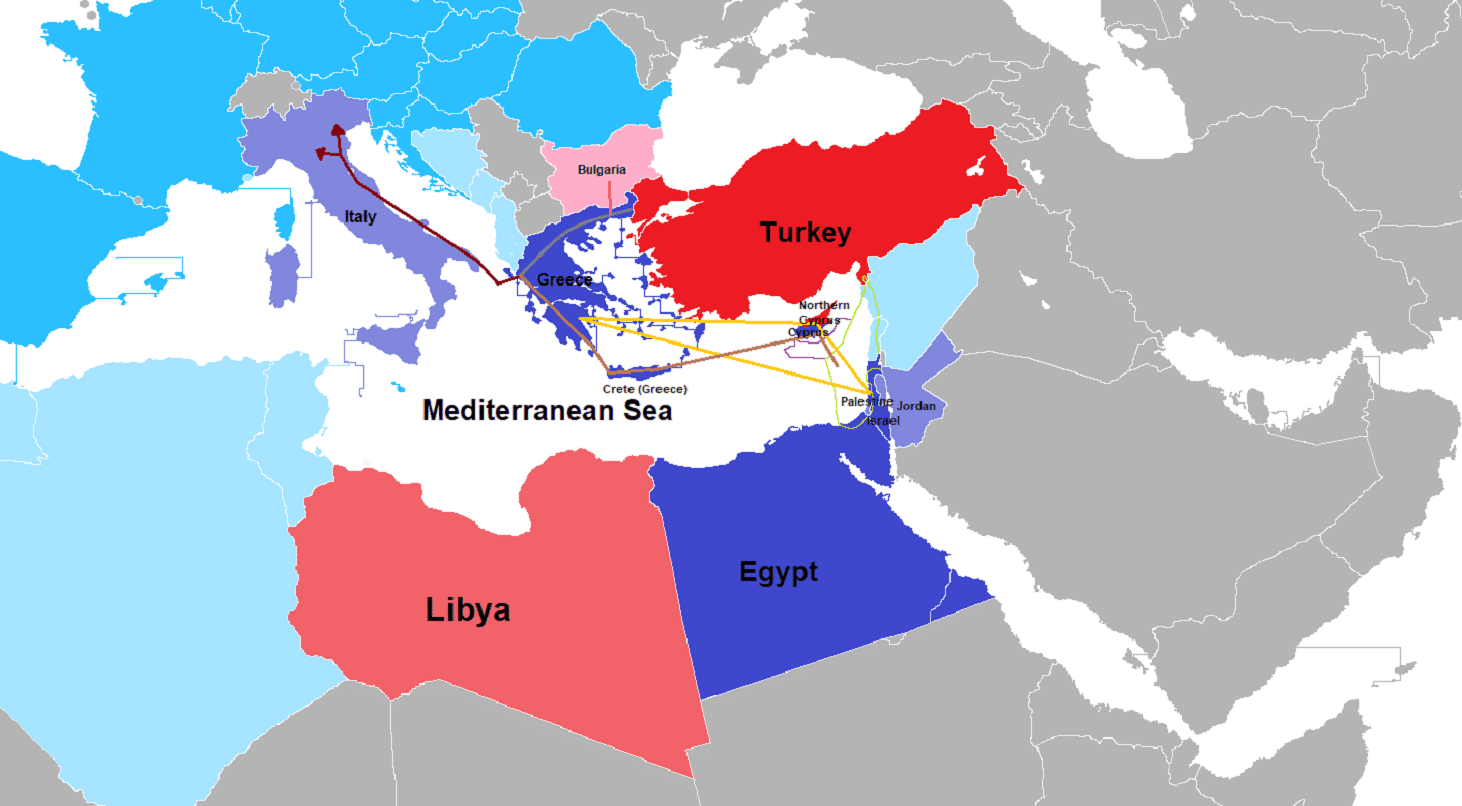 Map Of Greece And Israel Israel-Greece-Cyprus Take On Turkey In The Mediterranean - Jiss