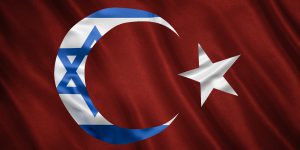 Turkey Israel Flags Illustration