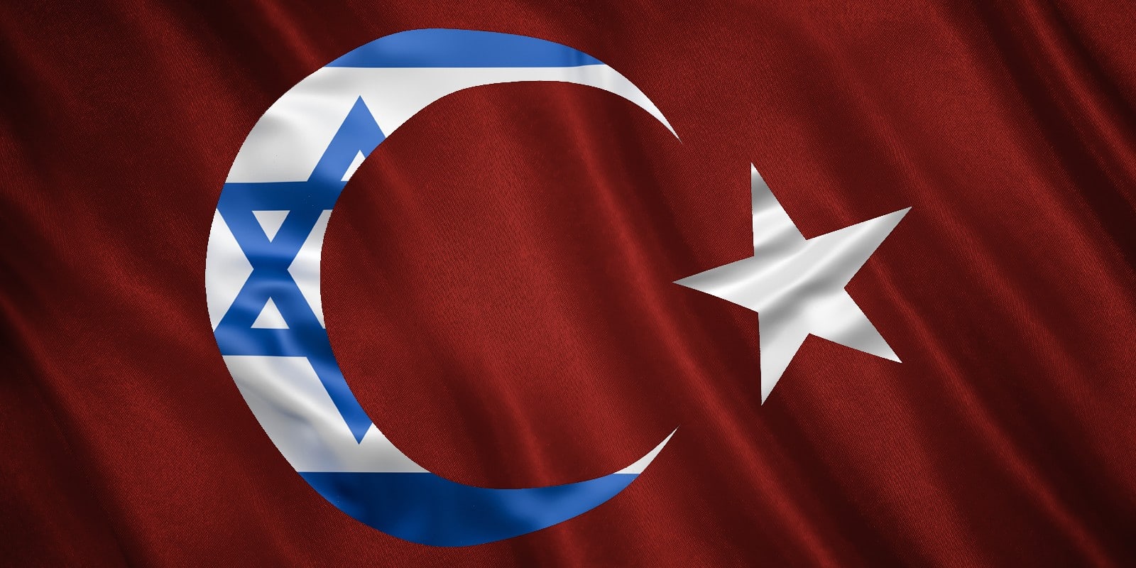 Turkey Israel Flags Illustration