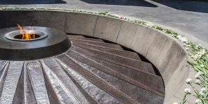 Eternal flame at the museum of Armenian genocide