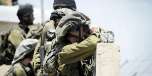 IDF soldiers on the Israel-Syria border the day after the riots "Asset Day