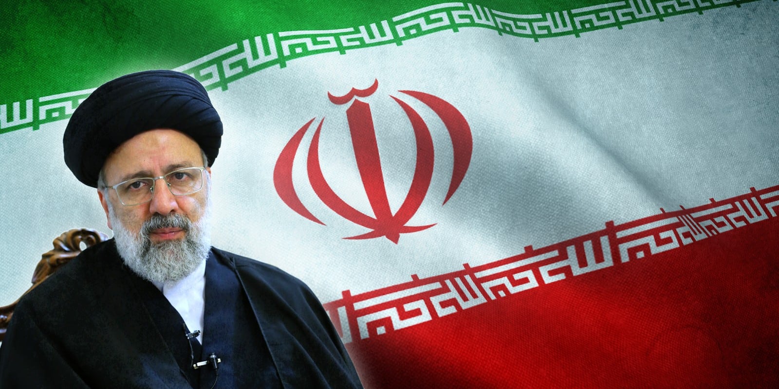 Ebrahim Raisi and iran flag