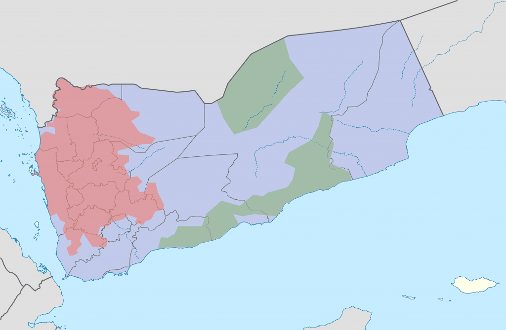 Carte du Yémen