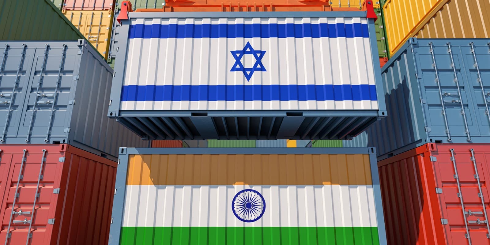 Israel India containers illustration