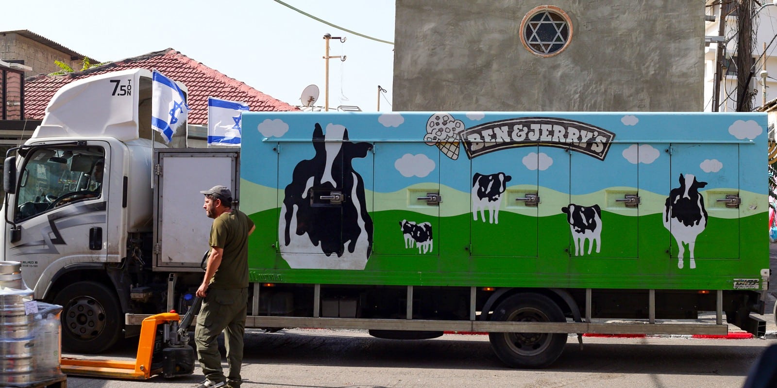 Ben and Jerry's truck in Israel