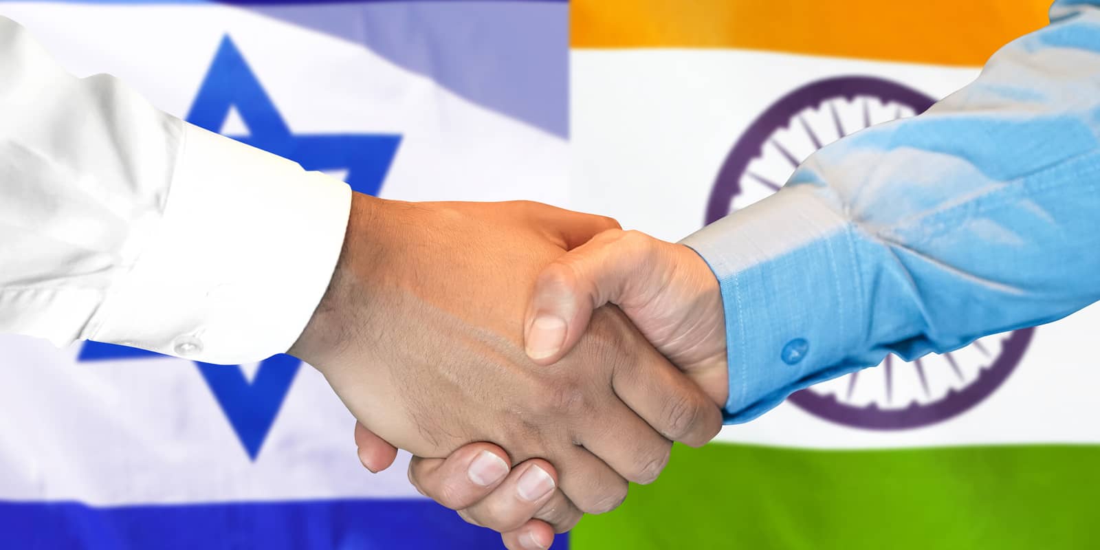 India Israel flags illustration