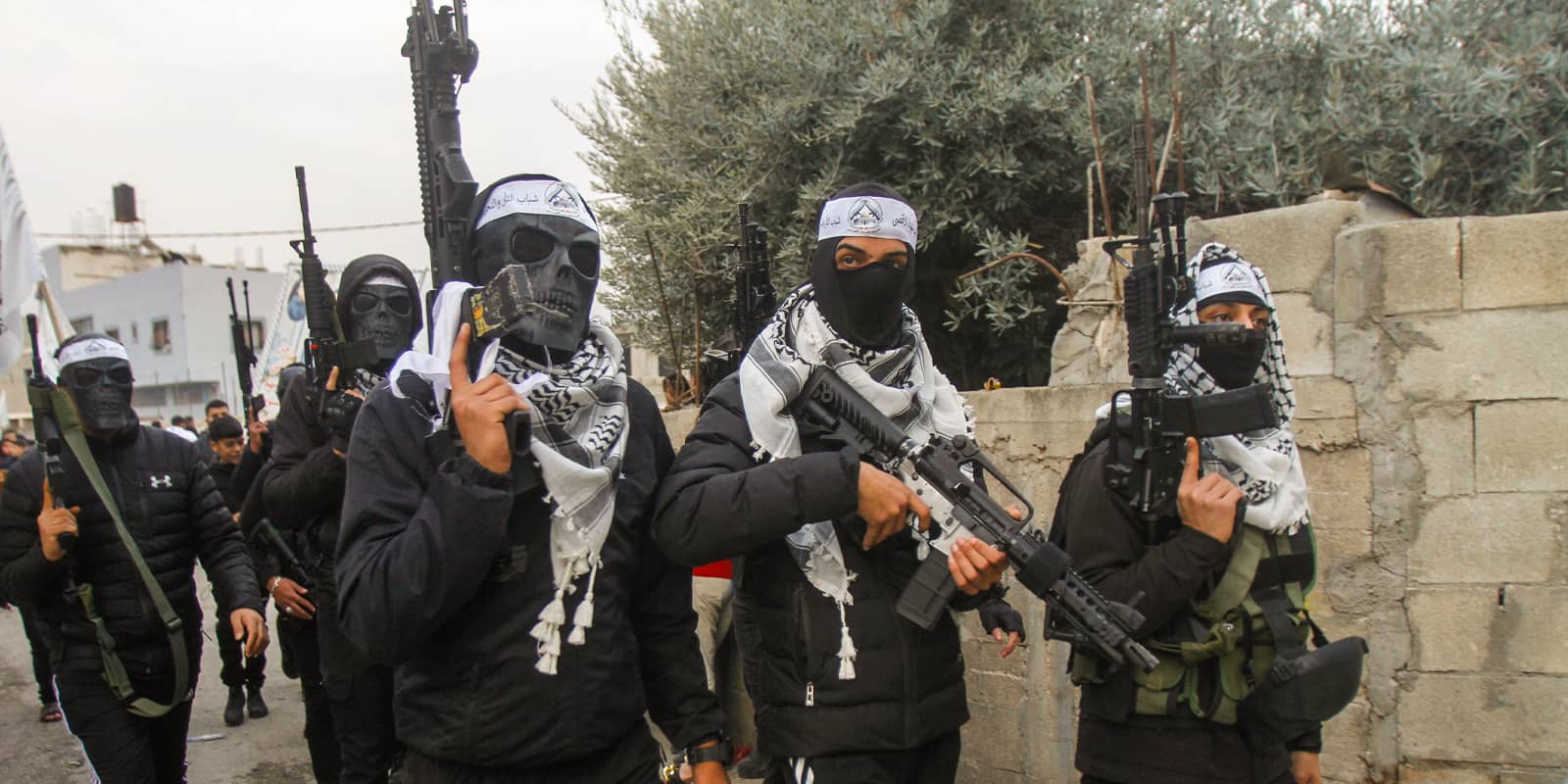 Masked Palestinian gunmen in Nablus - 24 Dec 2022
