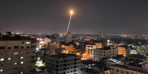 Missiles from Gaza towards Israeli jets