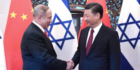 Chinese President Xi Jinping meets with Israeli Prime Minister Benjamin Netanyahu in Beijing, 2017