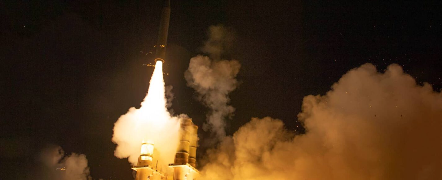 JERUSALEM, Jan. 18, 2022 -- An Arrow-3 interceptor is launched at a test site in central Israel on Jan. 18, 2022.
