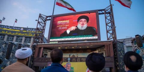 Iranians Listen To Hassan Nasrallah's Speech