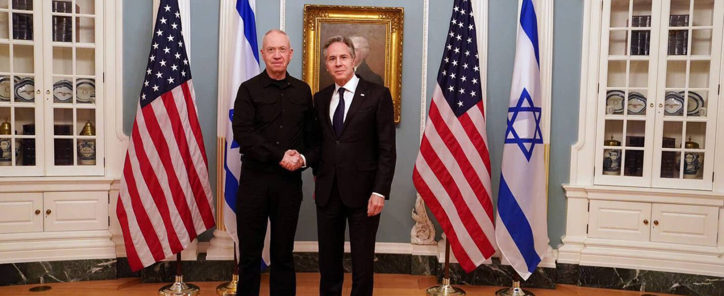 U.S. Secretary of State ANTONY BLINKEN and Israels Minister of Defense, YOAV GALLANT
