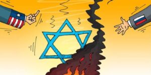 מסרון במסגרת מסע השפעה רוסי בישראל בעברית, שאליו נלווה טקסט: "הפסד בלתי נמנע. לאחר בגידת ארה"ב ישראל תצטרך למצוא שותפים חדשים כדי לשרוד" (15.4.24)