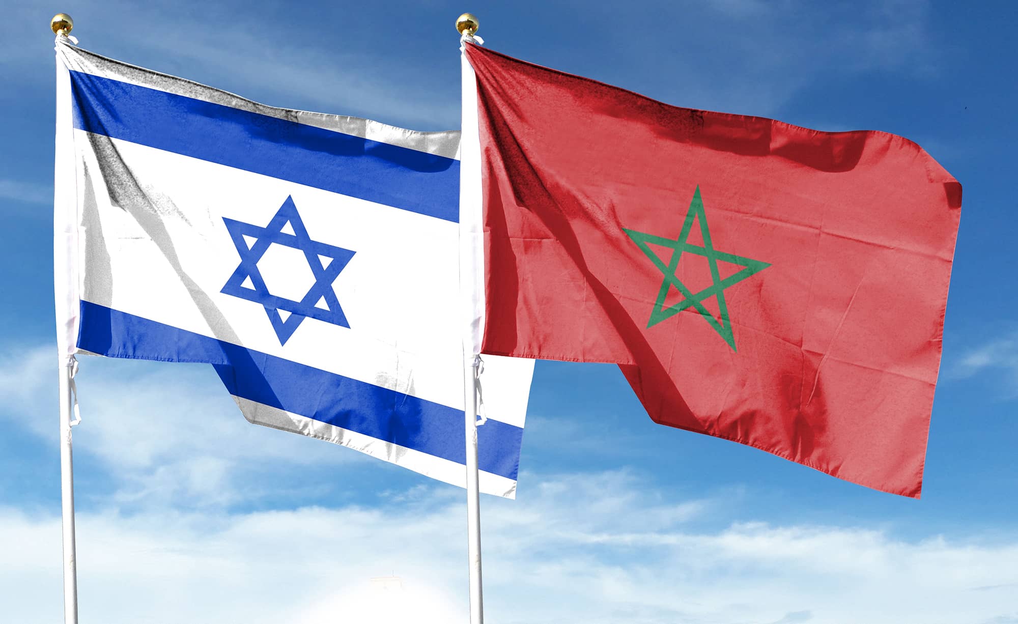 Moroccan-Israeli flags