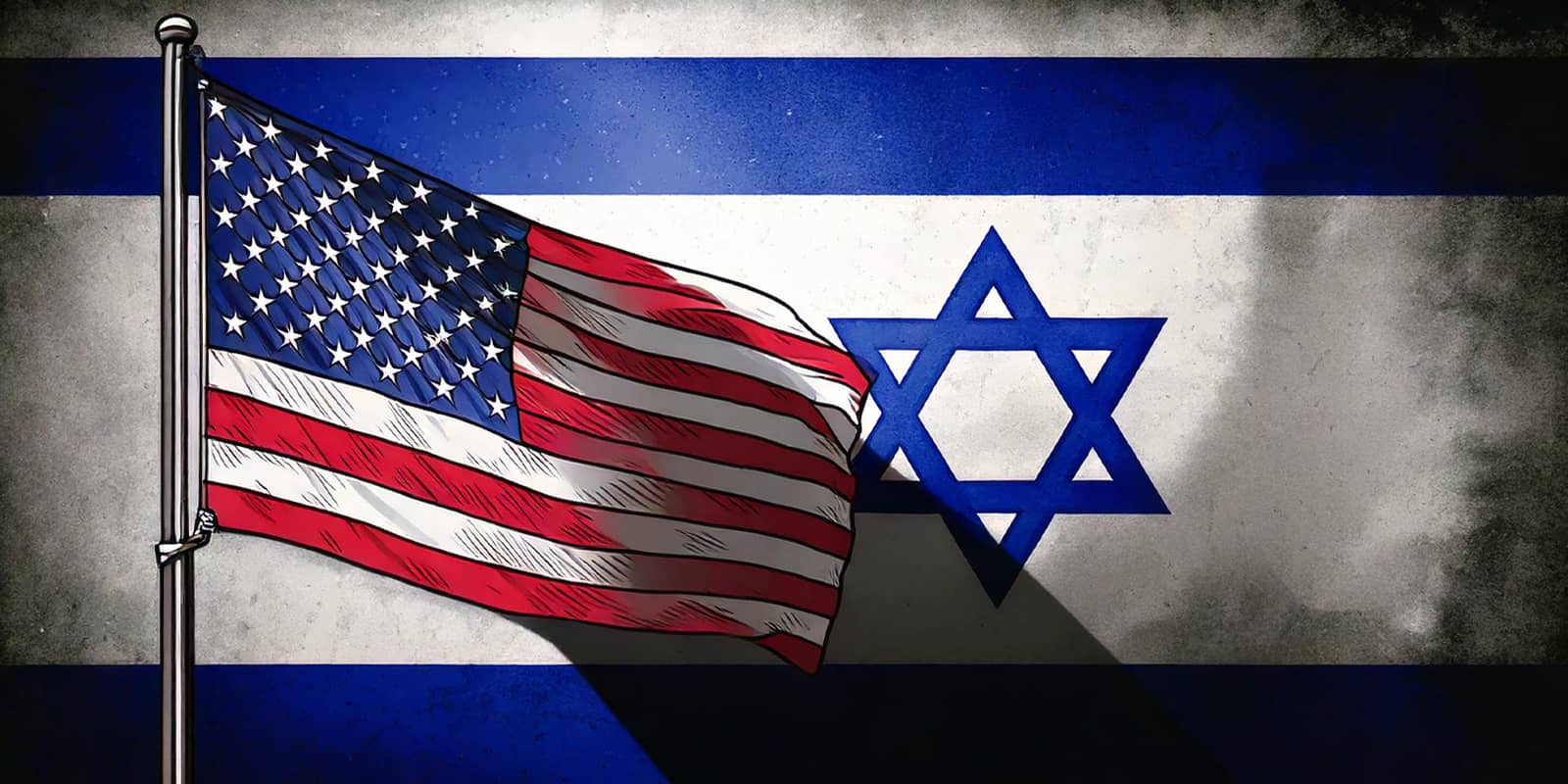 US Israel Flag Illustration