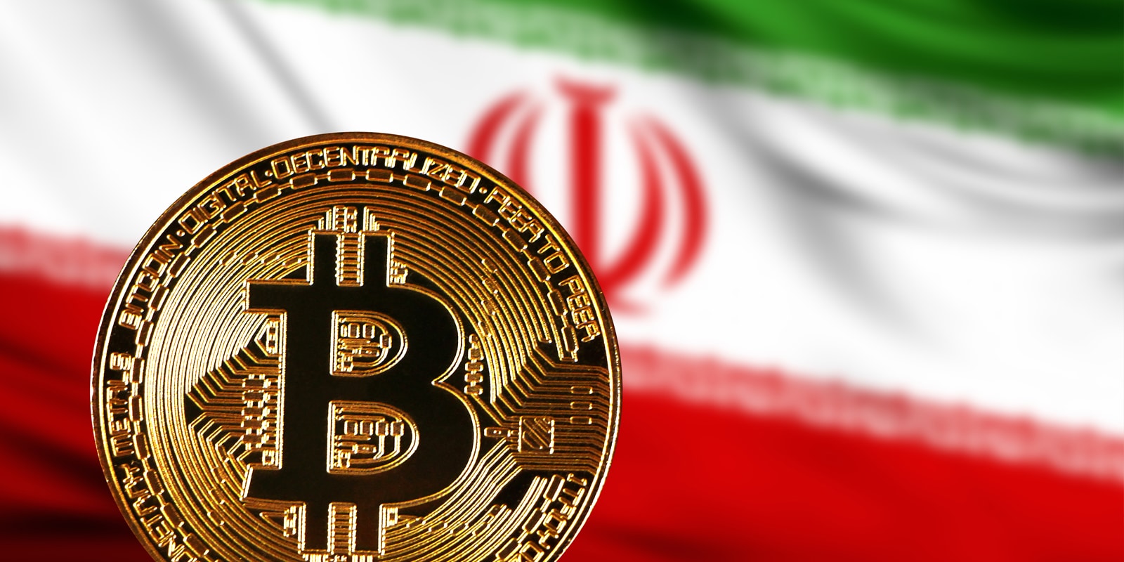 iran flag and bitcoin