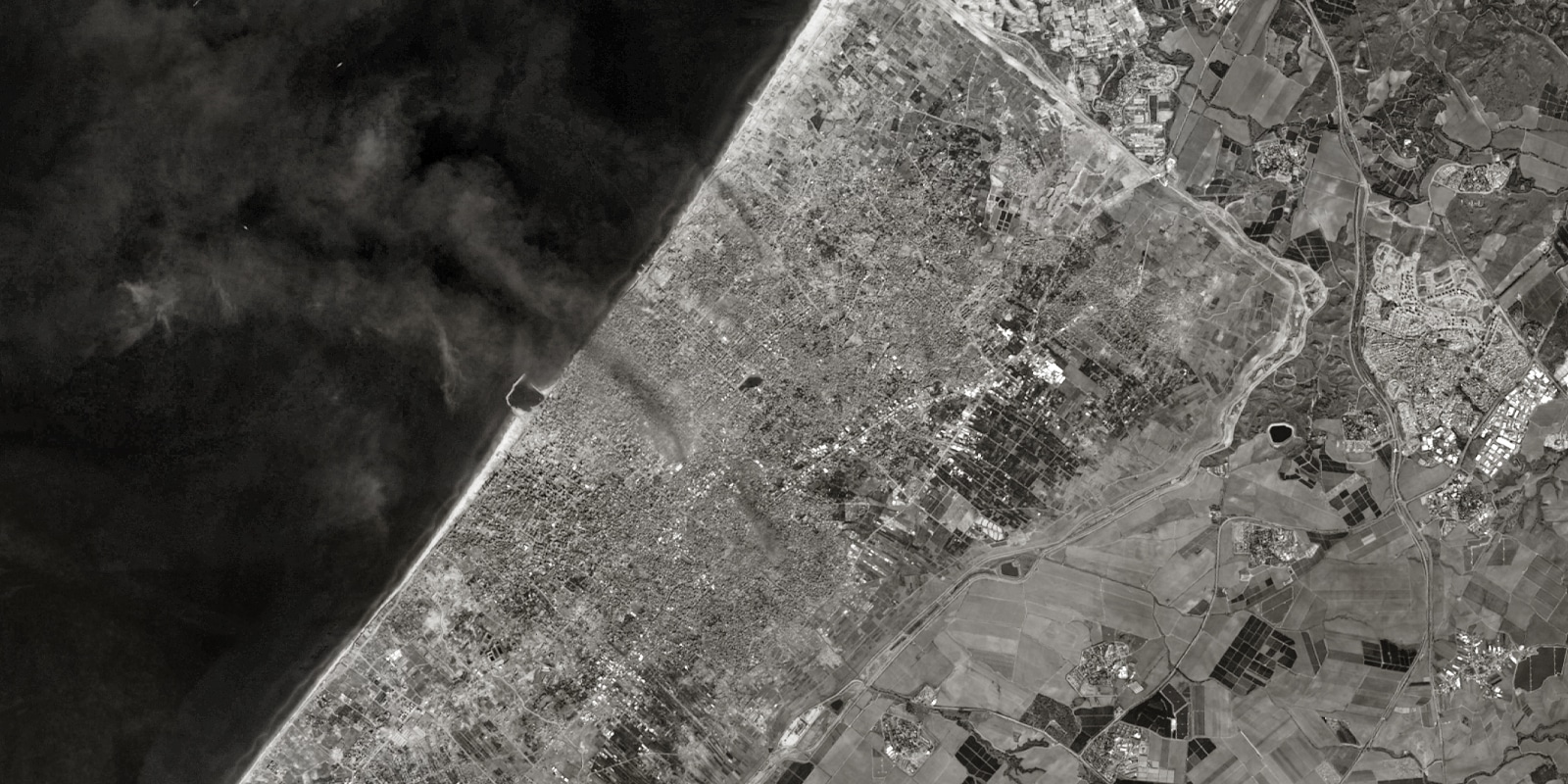 Gaza satellite view