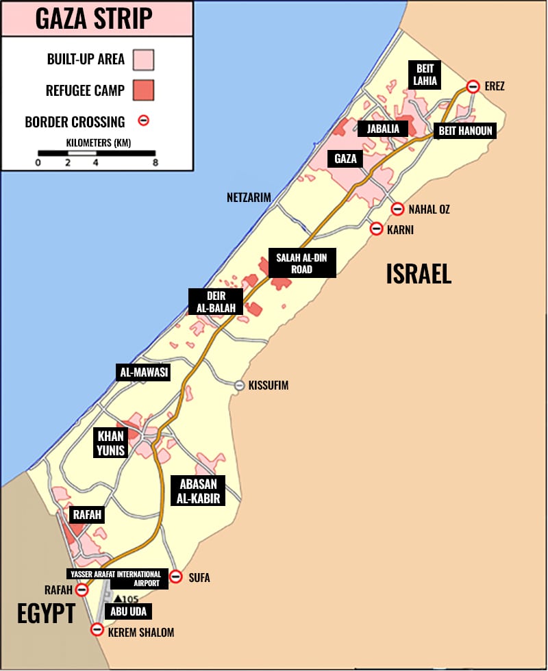 Gaza map