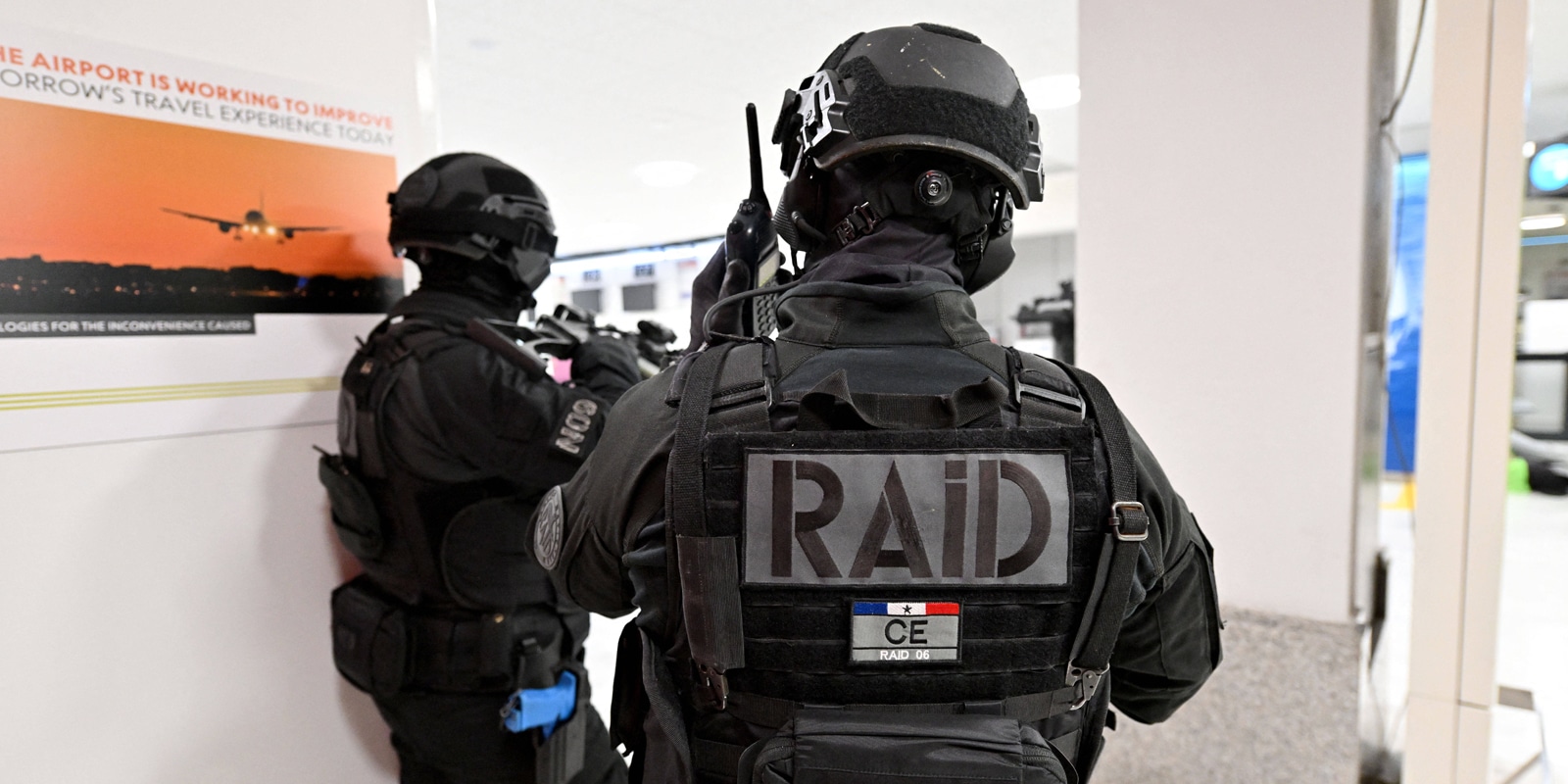 RAID (France’s elite police unit) during a security drill.