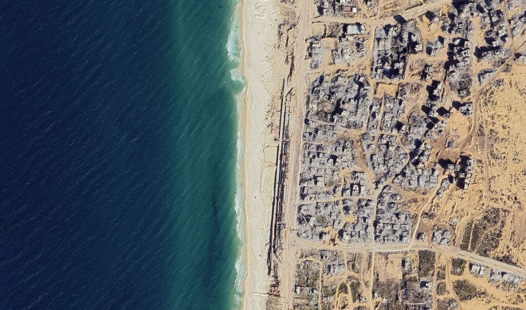 עזה, מבט לווין. תמונה: Shutterstock.