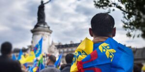 Demonstration for an independent Kabylia place de la République in Paris April 16, 2017 Paris France
