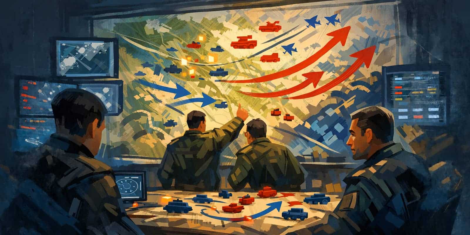 Military Command Room Illustration