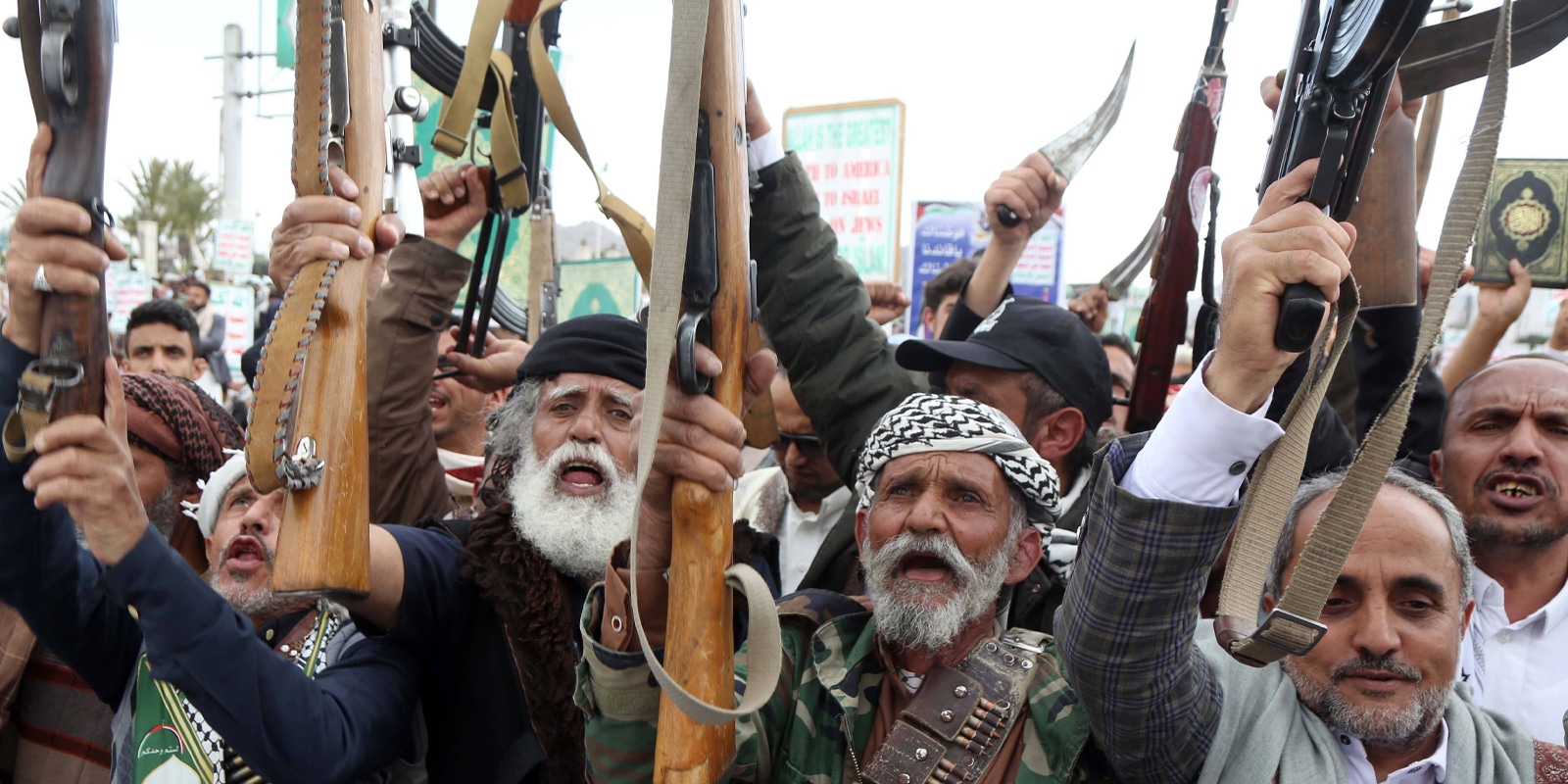 Thousands of people in Yemen held a demonstration in support of Gaza SANAA, YEMEN - FEBRUARY 6: Thousands of people gather at Sebeen Square, controlled by the Iran-backed Houthi movement, to protest Israel’s attacks on Gaza, chanting slogans against the United States and Israel, on February 6, in Sanaa, Yemen. Mohammed Hamoud Anadolu Sanaa Yemen. Editorial use only. Please get in touch for any other usage. Copyright: x2026xAnadoluxMohammedxHamoudx