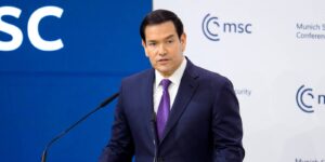 Marco Rubio, Secretary of State of the United States of America, speaks at the Munich Security Conference 2026