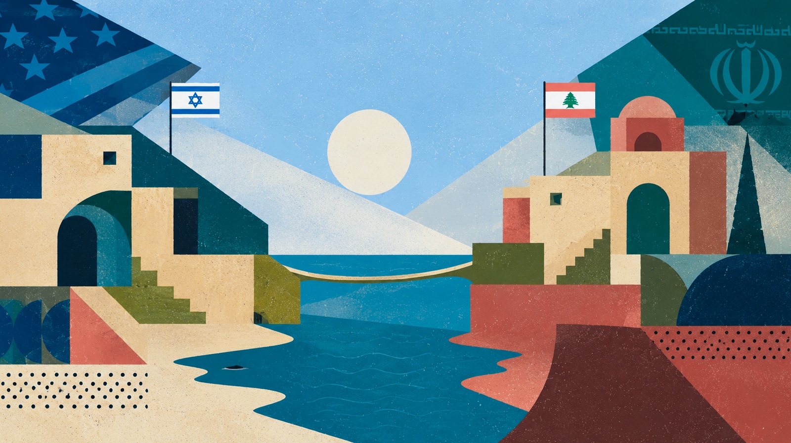 Israel Lebanon Illustration