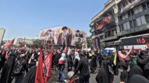July 5 2026: the funeral procession of Ayatollah Ali Khamenei in Tehran.