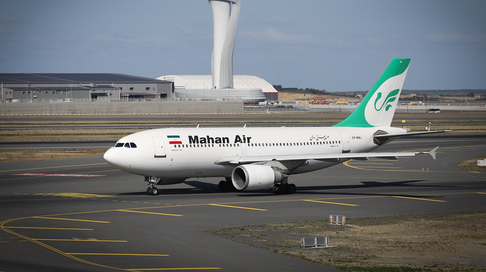 ISTANBUL, TURKEY - OCTOBER 05, 2021: Mahan Air Airbus A310-304 (CN 526) landing to Istanbul International Airport.